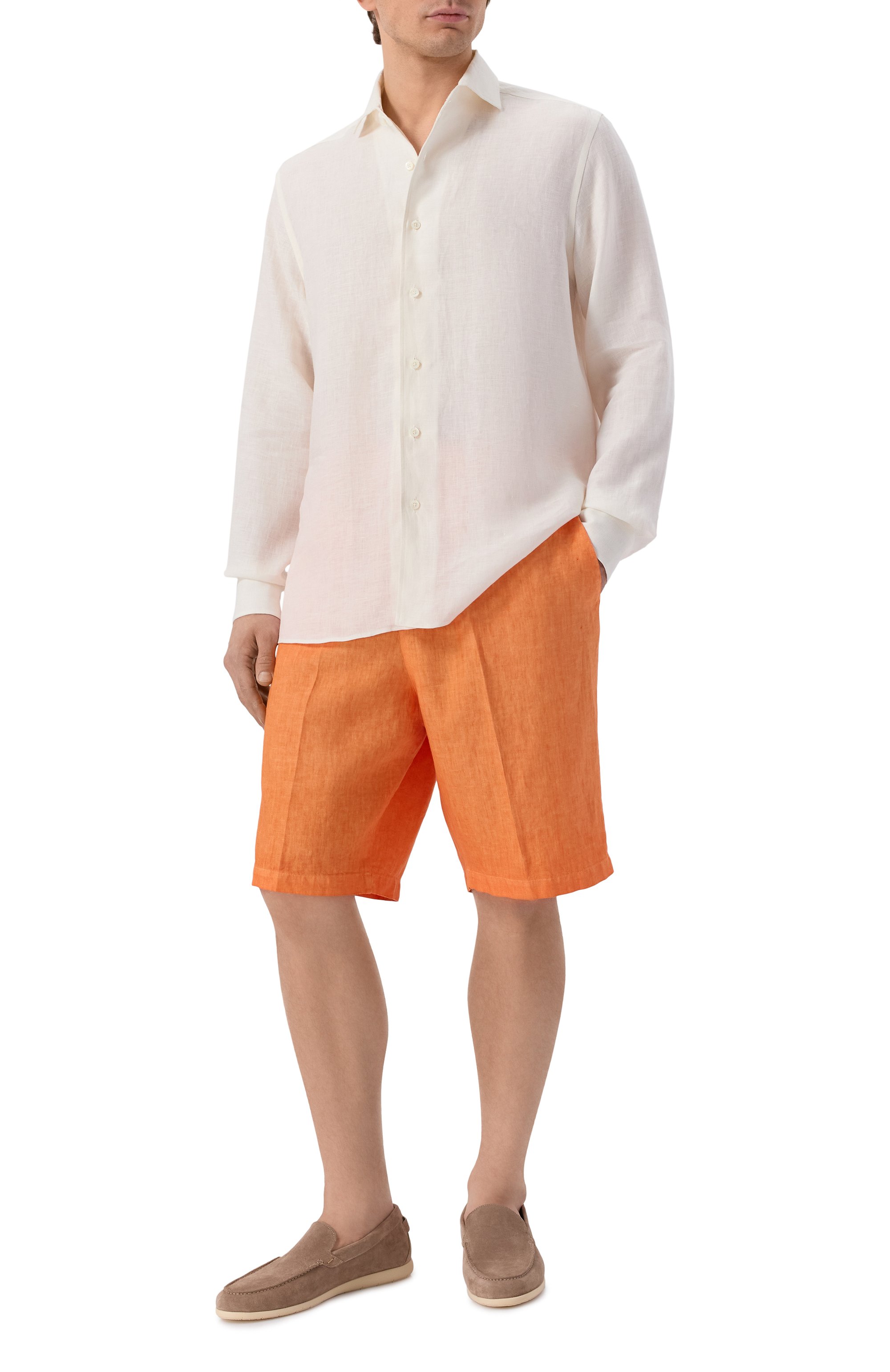 Льняные шорты 120% LINO, арт. 33ALIM29CM/0253/S00, фото 2