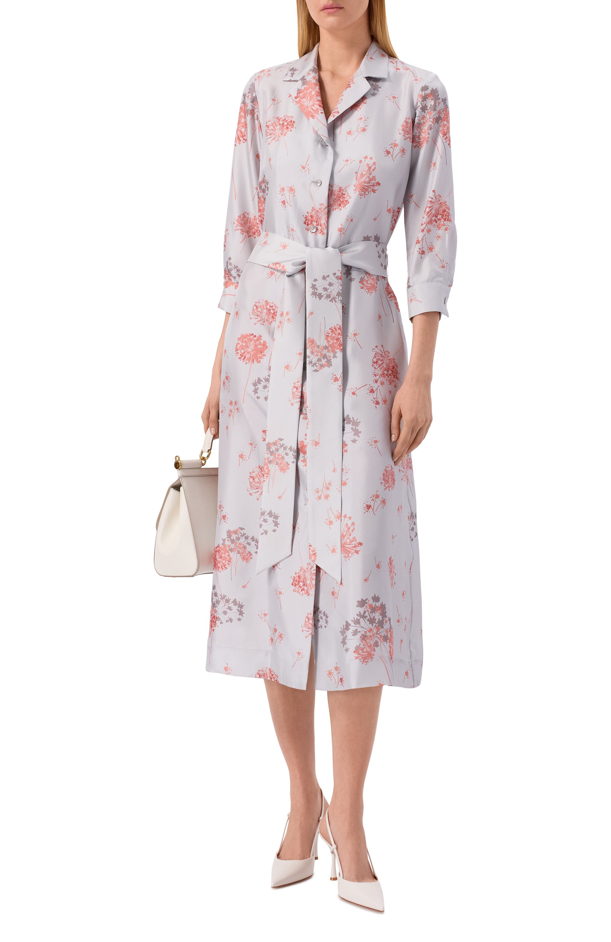 Шелковое платье COLOMBO светло-голубого цвета по цене 331000 руб., арт. AB00355/F/T0666-11-2E, фото 2 Шелковое платье COLOMBO, арт. AB00355/F/T0666-11-2E, фото 2