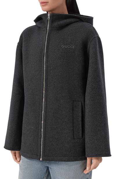 Шерстяная куртка GUCCI темно-серого цвета по цене 476000 руб., арт. 808884/ZAQW0, фото 3 Шерстяная куртка GUCCI, арт. 808884/ZAQW0, фото 3