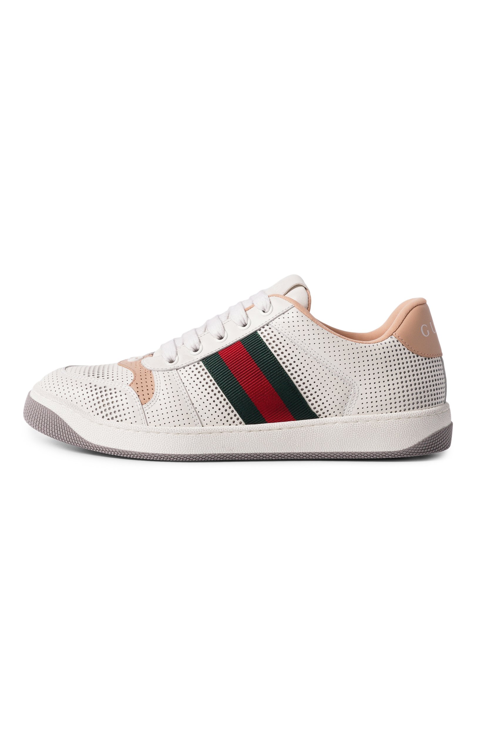 Кожаные кеды screener GUCCI белого цвета по цене 109500 руб., арт. A000MV/AAGVY, фото 4 Кожаные кеды screener GUCCI, арт. A000MV/AAGVY, фото 4