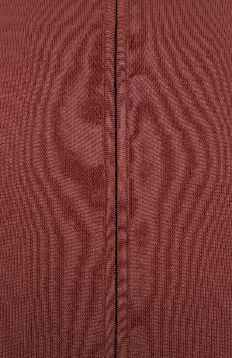 Мужской хлопковый кардиган CANALI бронзового цвета, арт. C0022/MK00145 | Фото 6 (Рукава: Длинные; Длина (для топов): Стандартные; Материал внешний: Хлопок; Мужское Кросс-КТ: Кардиган-одежда; Стили: Кэжуэл; Застежка: Молния)