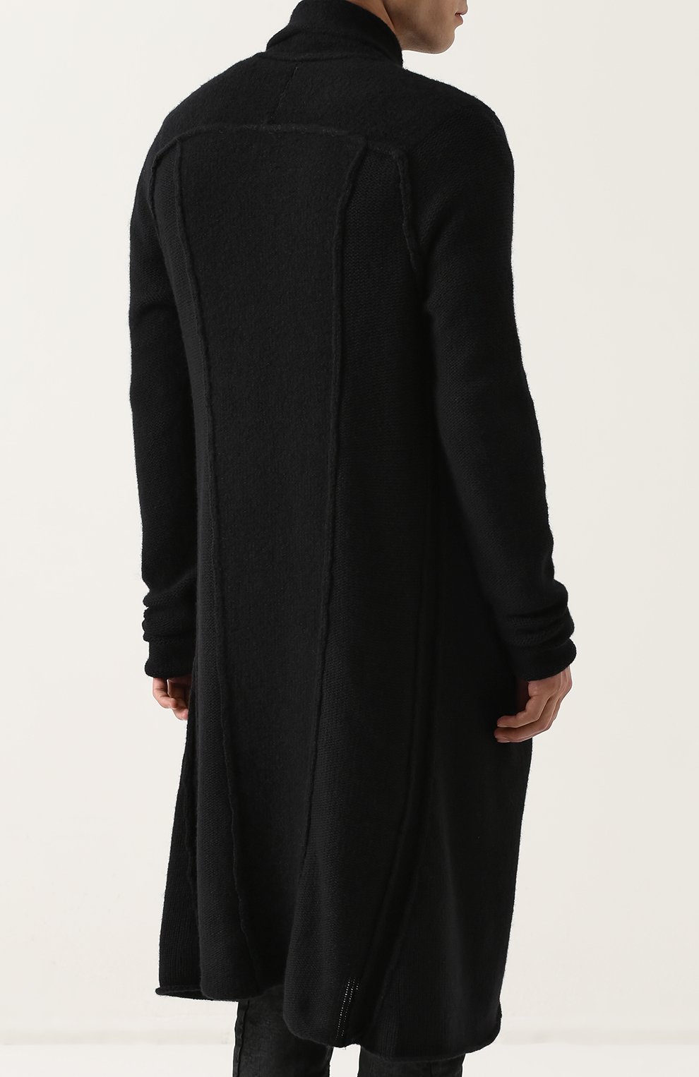 Удлиненный кардиган из смеси шерсти и льна с кашемиром MASNADA, арт. M19M09, фото 4