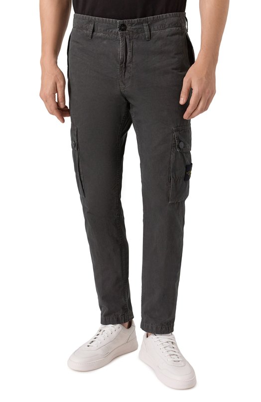 Хлопковый брюки-карго Stone Island K1S153100303/S00WA Серый  K1S153100303/S00WA Фото 3