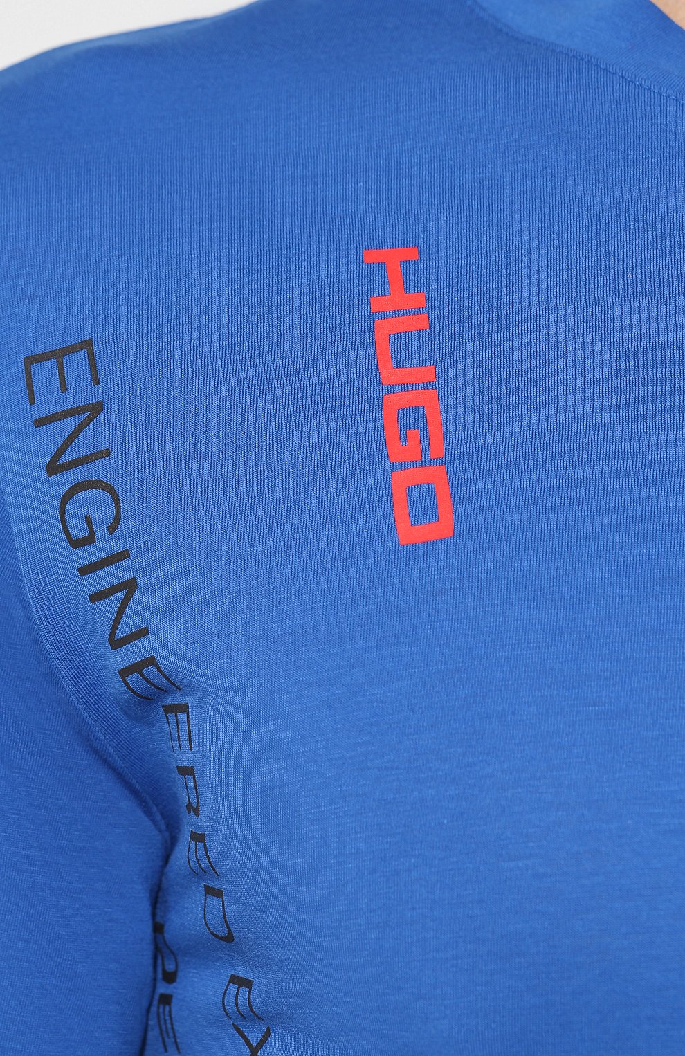 Хлопковая футболка HUGO синего цвета по цене 6600 руб., арт. 50430588, фото 5 Хлопковая футболка HUGO, арт. 50430588, фото 5