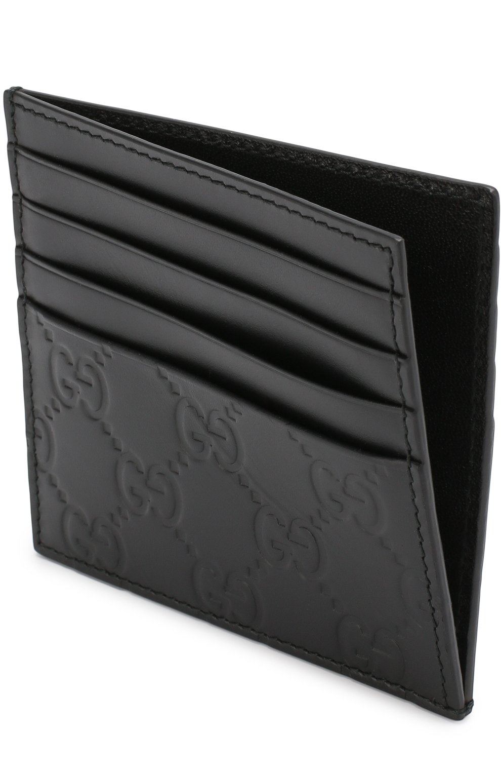 Кожаный чехол для кредитных карт с тиснением signature GUCCI черного цвета по цене 19950 руб., арт. 524787/CWC10, фото 3 Кожаный чехол для кредитных карт с тиснением signature GUCCI, арт. 524787/CWC10, фото 3