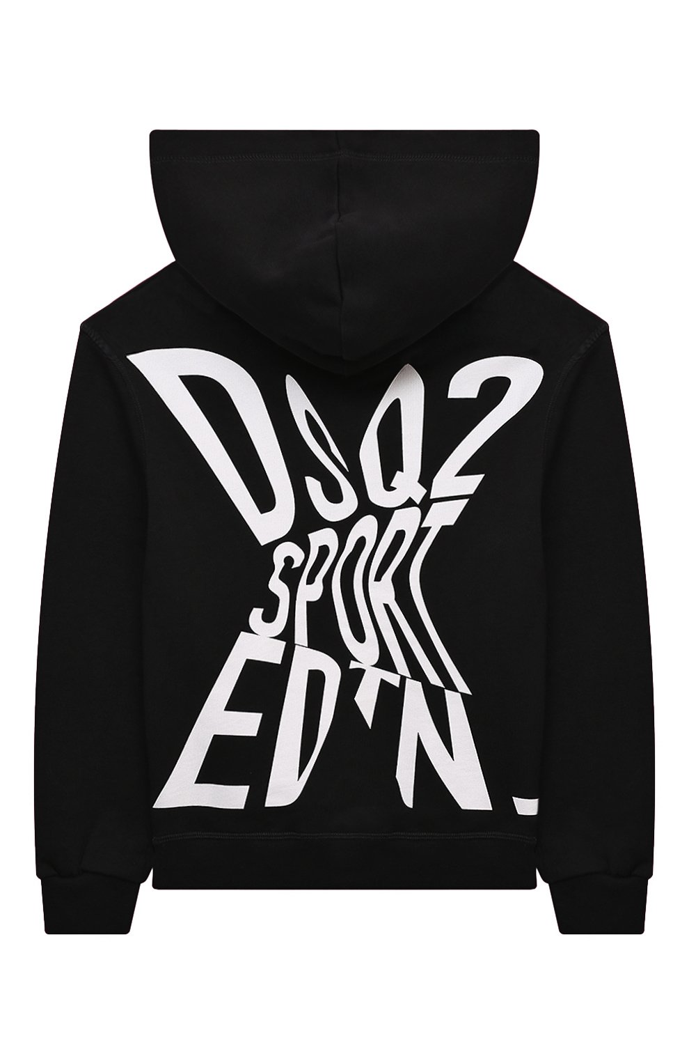 Хлопковое худи DSQUARED2 черного цвета по цене 19300 руб., арт. DQ2526/D003G, фото 2 Хлопковое худи DSQUARED2, арт. DQ2526/D003G, фото 2