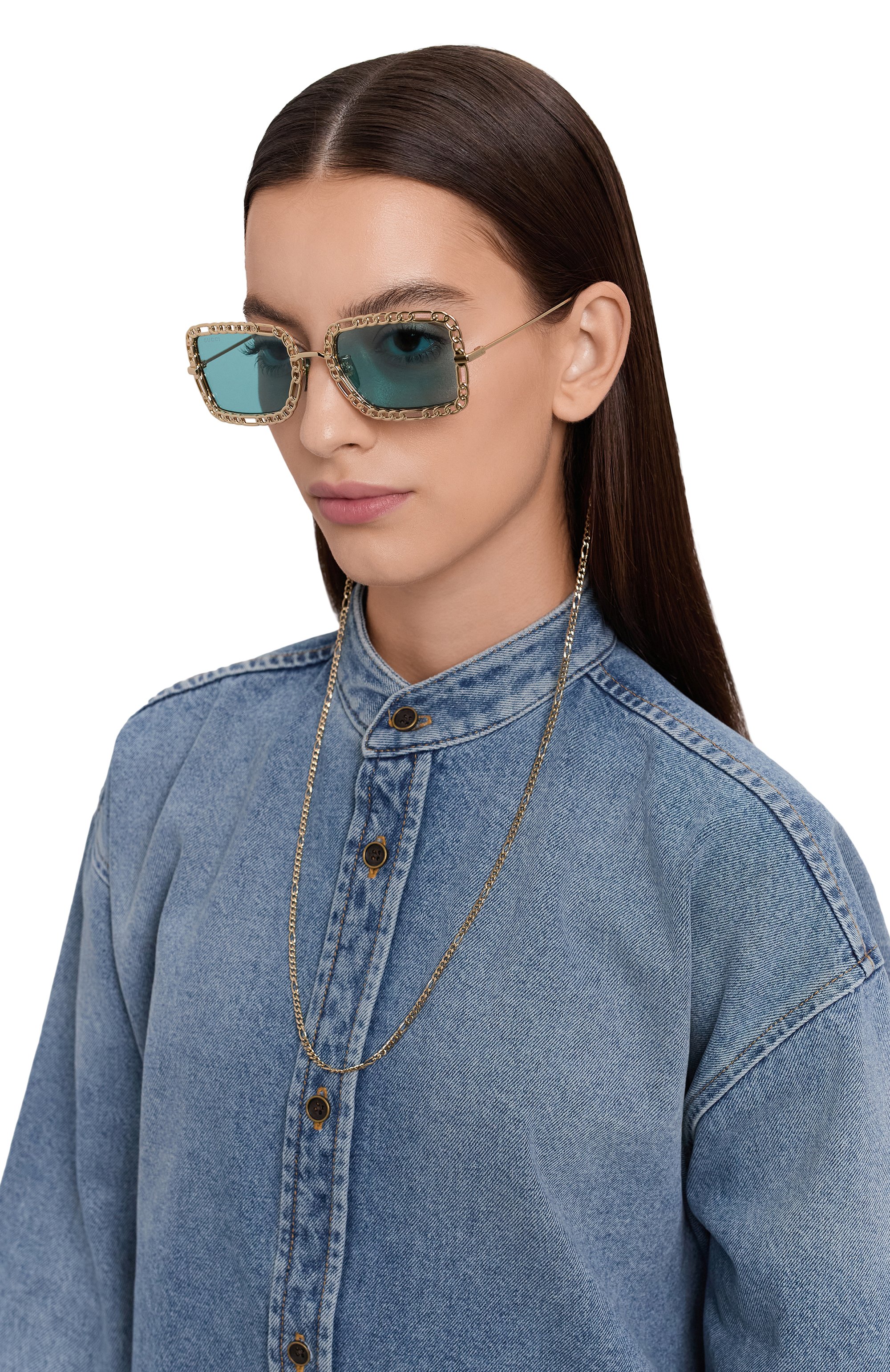 Солнцезащитные очки и цепочка GUCCI, арт. GG1112S 002, фото 2