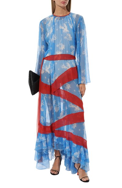 Шелковое платье ULYANA SERGEENKO голубого цвета по цене 350000 руб., арт. ABL002SS23Morocco0319т23, фото 2 Шелковое платье ULYANA SERGEENKO, арт. ABL002SS23Morocco0319т23, фото 2