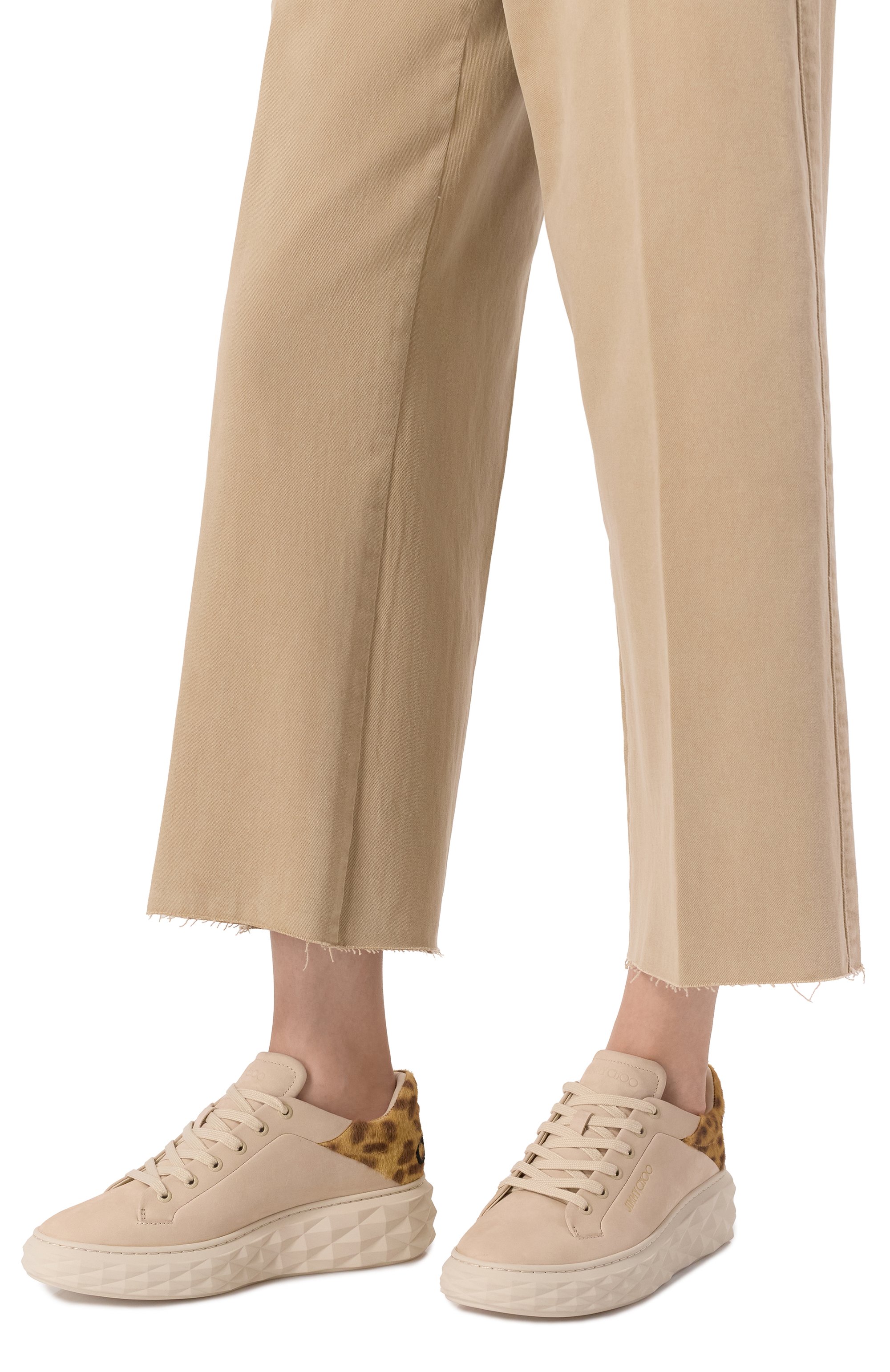 Кроссовки diamond maxi f ii из нубука JIMMY CHOO, арт. DIAM0ND MAXI/F II/IWZ, фото 3