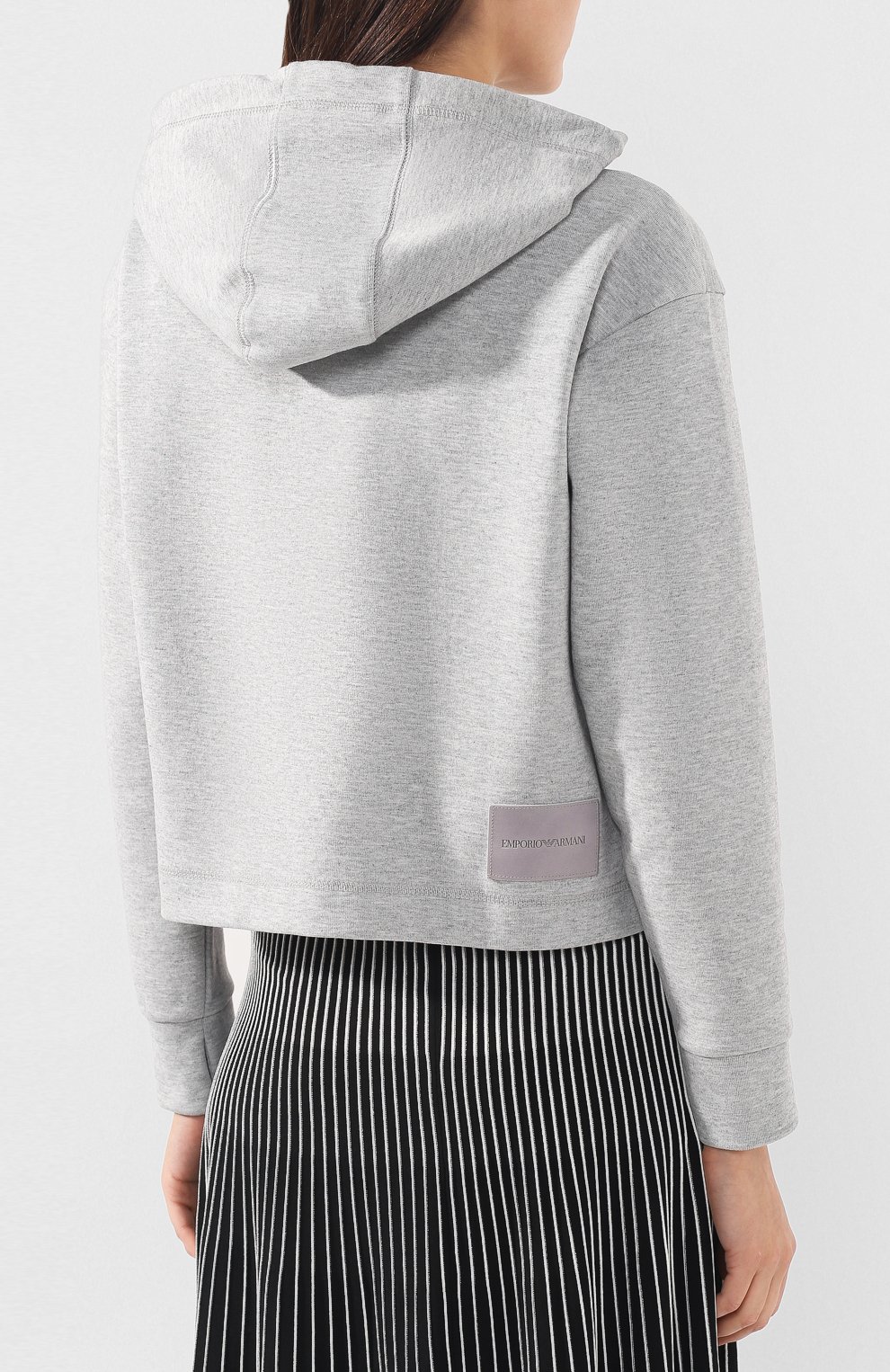 Хлопковый пуловер EMPORIO ARMANI серого цвета по цене 24600 руб., арт. 3G2M65/2J92Z, фото 4 Хлопковый пуловер EMPORIO ARMANI, арт. 3G2M65/2J92Z, фото 4