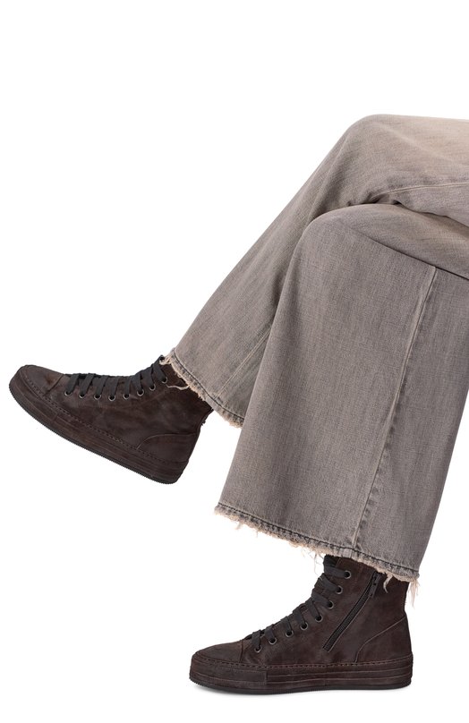 Замшевые кеды Orvo Ann Demeulemeester B0012570/LT182 Коричневый  B0012570/LT182 Фото 2