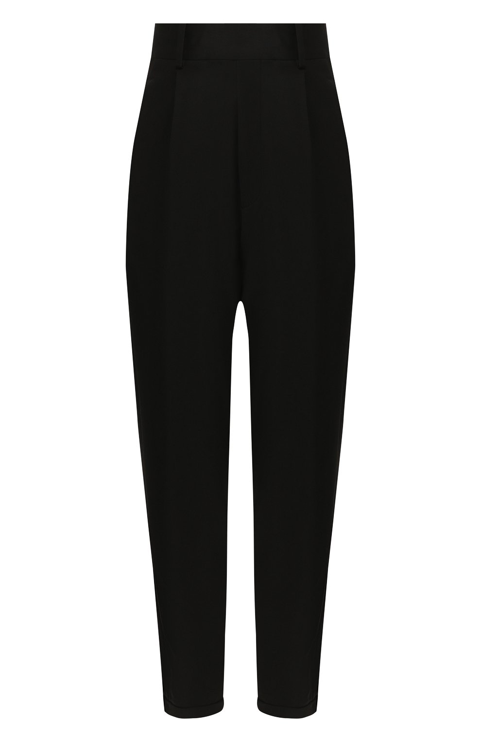 Шерстяные брюки SAINT LAURENT черного цвета по цене 104500 руб., арт. 576644/Y173Q, фото 1 Шерстяные брюки SAINT LAURENT, арт. 576644/Y173Q, фото 1