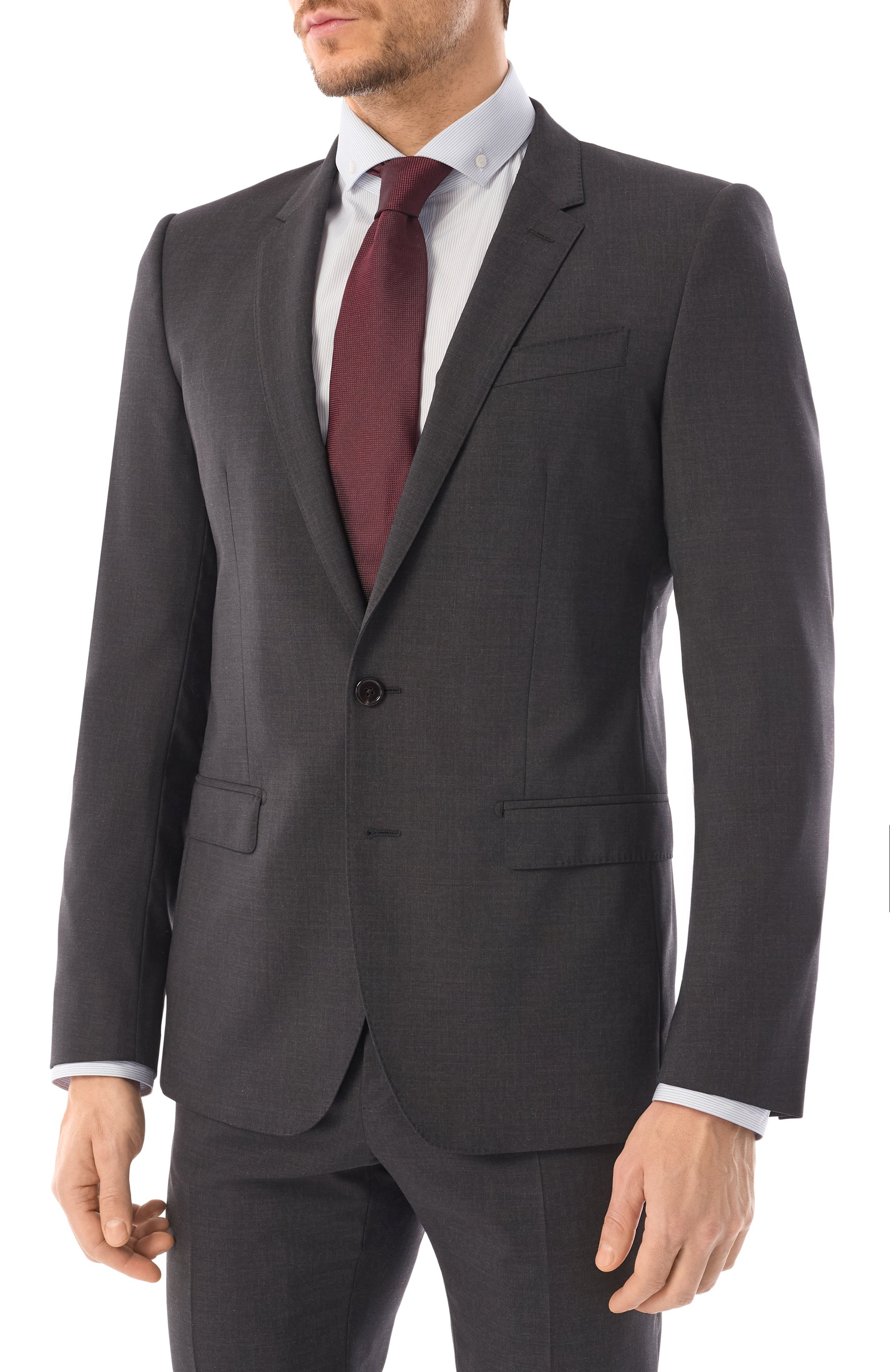 Шерстяной костюм DOLCE & GABBANA темно-серого цвета по цене 239000 руб., арт. GK0EMT/GG187, фото 3 Шерстяной костюм DOLCE & GABBANA, арт. GK0EMT/GG187, фото 3