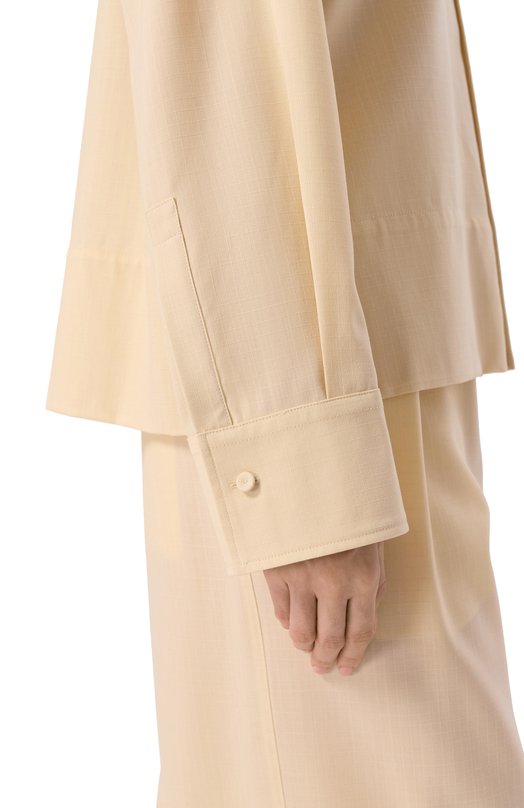 Шерстяная рубашка Jil Sander J01DL0179/J40171 Жёлтый  J01DL0179/J40171 Фото 5