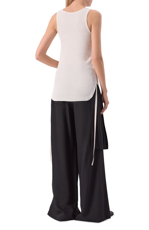 Хлопковая майка Ann Demeulemeester B0011982/FA659 Кремовый  B0011982/FA659 Фото 4