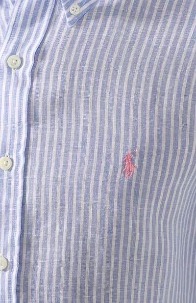 Льняная рубашка с воротником button down POLO RALPH LAUREN, арт. 710740807, фото 5