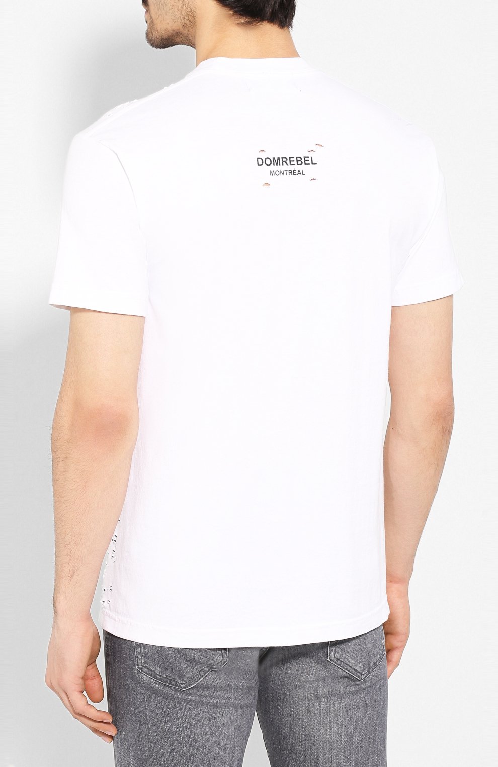 Хлопковая футболка DOMREBEL, арт. MICK/0VERSIZE T-SHIRT/H0LES, фото 4