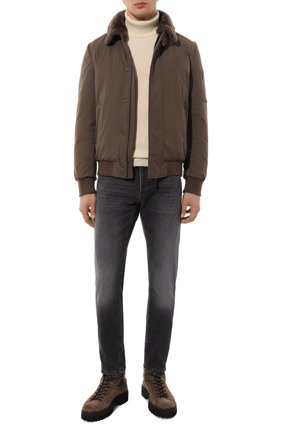 Пуховый бомбер с воротником из овчины GIMO'S, арт. 4W20.U.040.345, фото 2