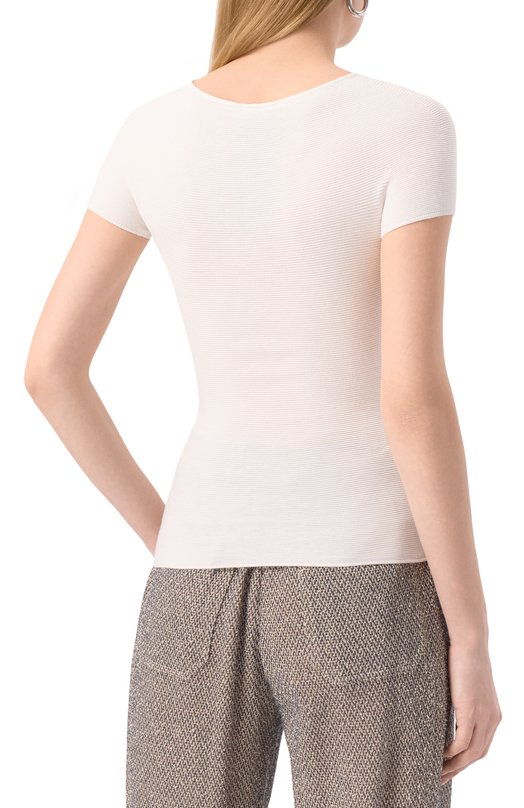 Топ из вискозы Giorgio Armani 8NAM32/AM05Z Белый  8NAM32/AM05Z Фото 4
