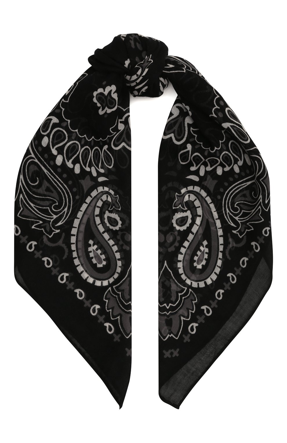 Хлопковый платок DESTIN черного цвета по цене 4695 руб., арт. DDS3MAT/C0TBA, фото 1 Хлопковый платок DESTIN, арт. DDS3MAT/C0TBA, фото 1