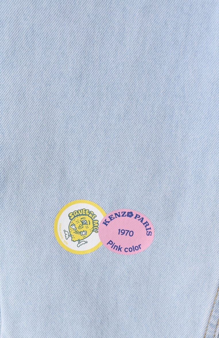 Детские джинсы KENZO голубого цвета, арт. K60998 | Фото 3 (Нос: Не проставлено; Материал сплава: Проставлено; Детали: Декор; Материал внешний: Хлопок; Ростовка одежда: 4 года | 104 см, 2 года | 92 см, 5 лет | 110 см, 12 лет | 152 см, 7 лет | 122 см, 9 лет | 134 см)