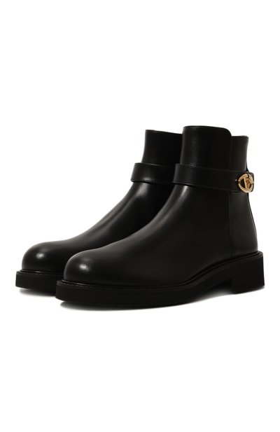 Женские кожаные полусапоги vlogo locker VALENTINO, арт. 5W2S0JS8/HJL