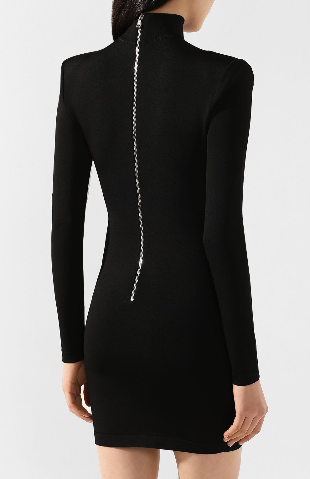 Мини-платье BALMAIN черного цвета по цене 262500 руб., арт. TF06266/K080, фото 4 Мини-платье BALMAIN, арт. TF06266/K080, фото 4
