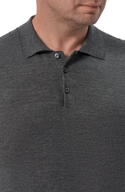 Шерстяное поло CANALI темно-серого цвета по цене 99950 руб., арт. C1123/MK02353, фото 5 Шерстяное поло CANALI, арт. C1123/MK02353, фото 5