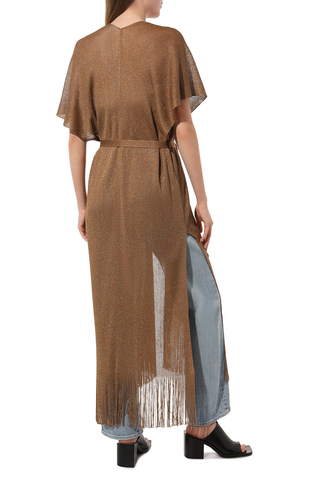 Туника из вискозы WEEKEND MAX MARA коричневого цвета по цене 26890 руб., арт. ELEGIA 23369101, фото 4 Туника из вискозы WEEKEND MAX MARA, арт. ELEGIA 23369101, фото 4