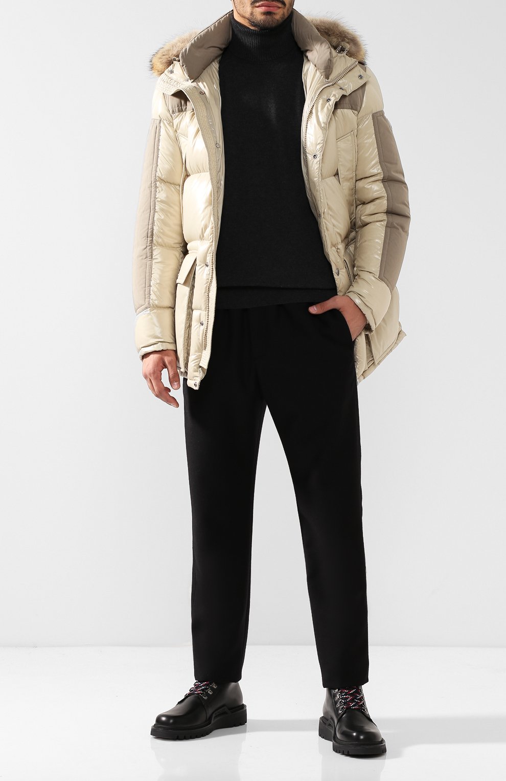 Кожаные ботинки на шнуровке MONCLER, арт. D2-09A-10314-00-019Z0, фото 2