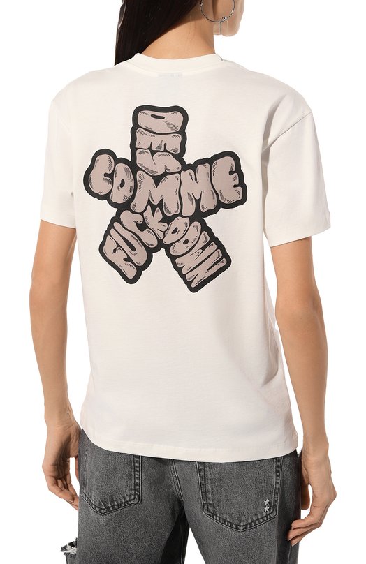 Хлопковая футболка Comme des Fuckdown CFABW01083 Белый  CFABW01083 Фото 4