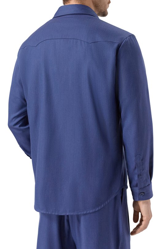 Кашемировая рубашка MVST M25.1PM.B002/2453/54/1 Синий  M25.1PM.B002/2453/54/1 Фото 4