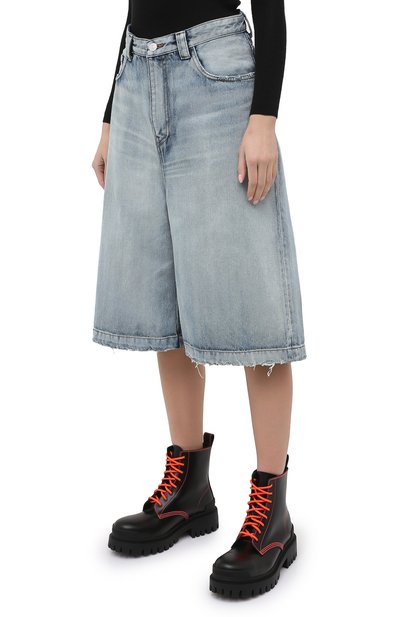 Джинсовые шорты BALENCIAGA голубого цвета по цене 68400 руб., арт. 646905/TDW14, фото 3 Джинсовые шорты BALENCIAGA, арт. 646905/TDW14, фото 3