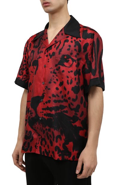 Шелковая рубашка DOLCE & GABBANA красного цвета по цене 122000 руб., арт. G5JH9T/GEY73, фото 3 Шелковая рубашка DOLCE & GABBANA, арт. G5JH9T/GEY73, фото 3