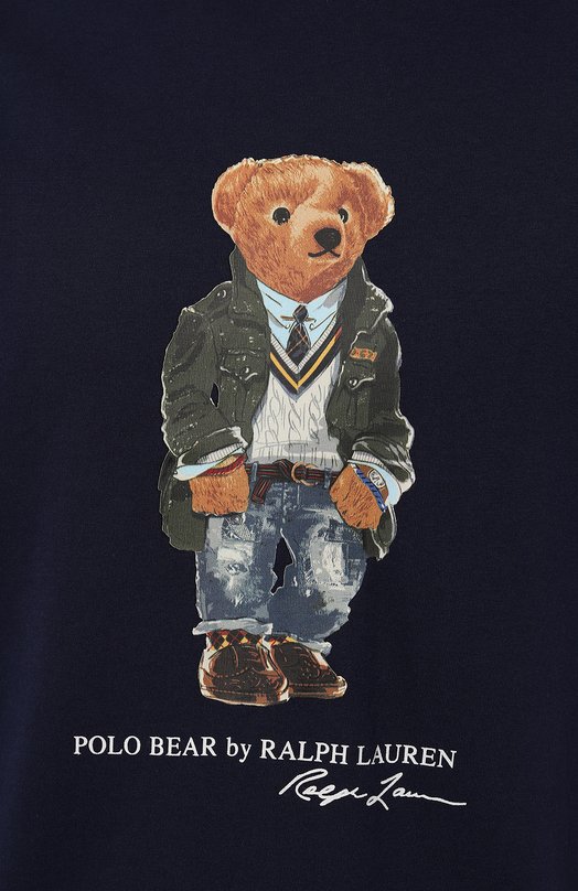 Хлопковая футболка Polo Ralph Lauren 710854497 Синий  710854497 Фото 5