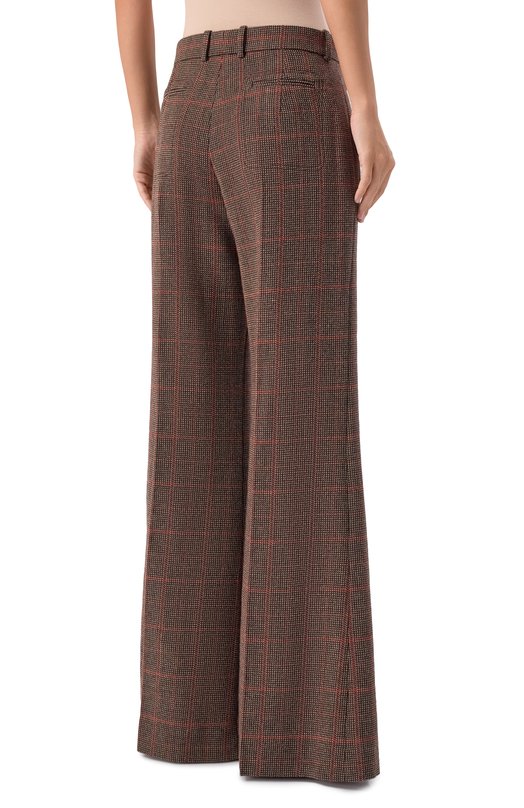 Шерстяные брюки Chloé CH25APA06097 Коричневый  CH25APA06097 Фото 4