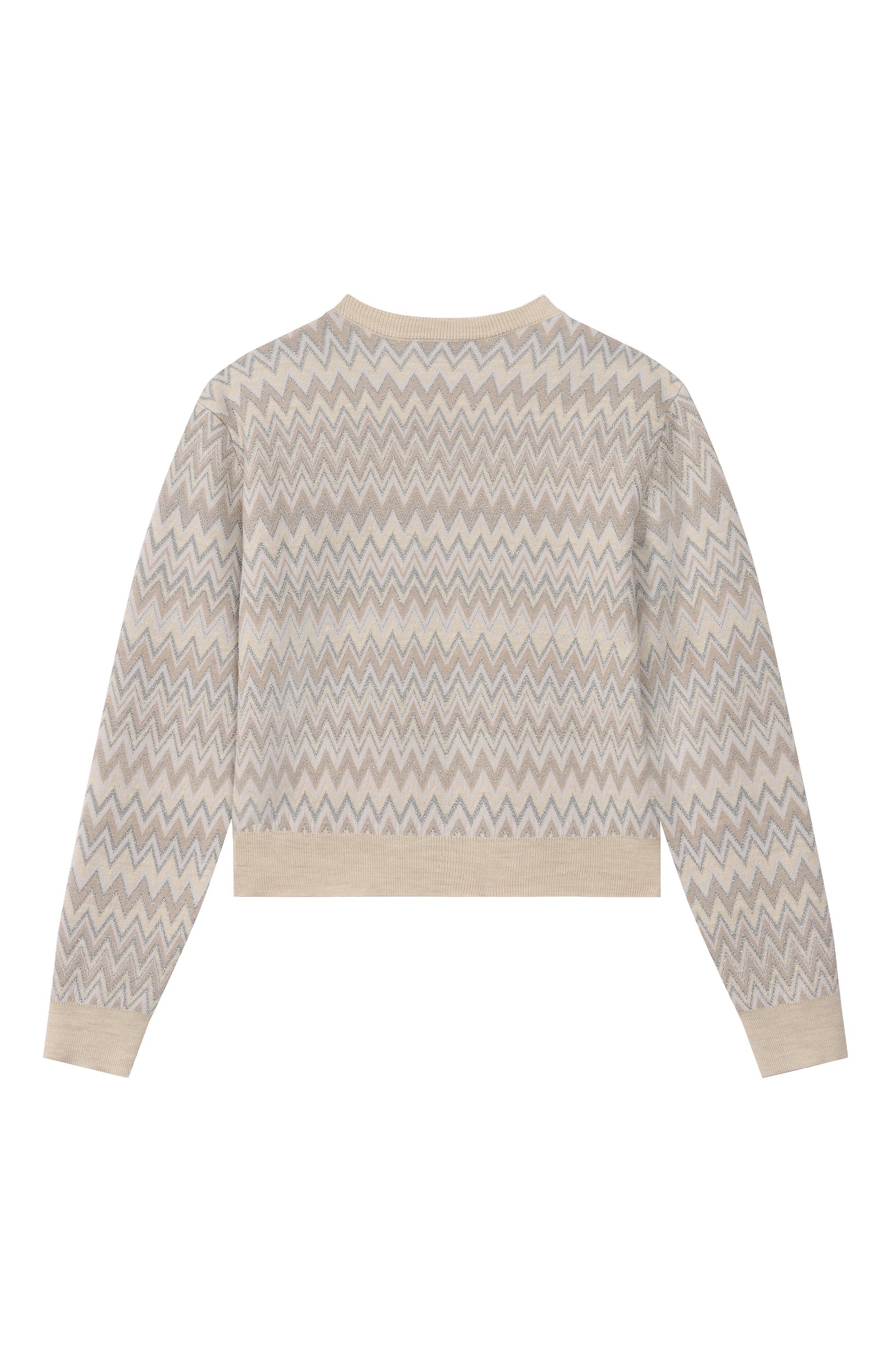 Шерстяной пуловер MISSONI светло-бежевого цвета по цене 44850 руб., арт. MZ9A50/W0028_001, фото 2 Шерстяной пуловер MISSONI, арт. MZ9A50/W0028_001, фото 2