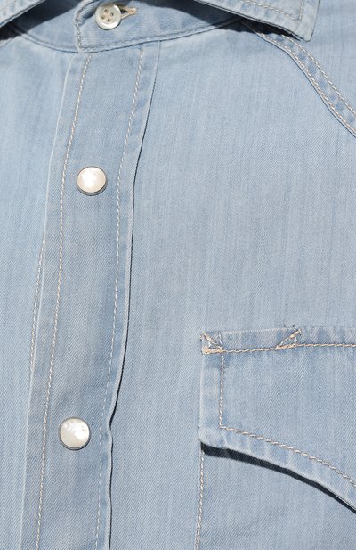 Джинсовая рубашка BRUNELLO CUCINELLI, арт. MR683B2036, фото 5