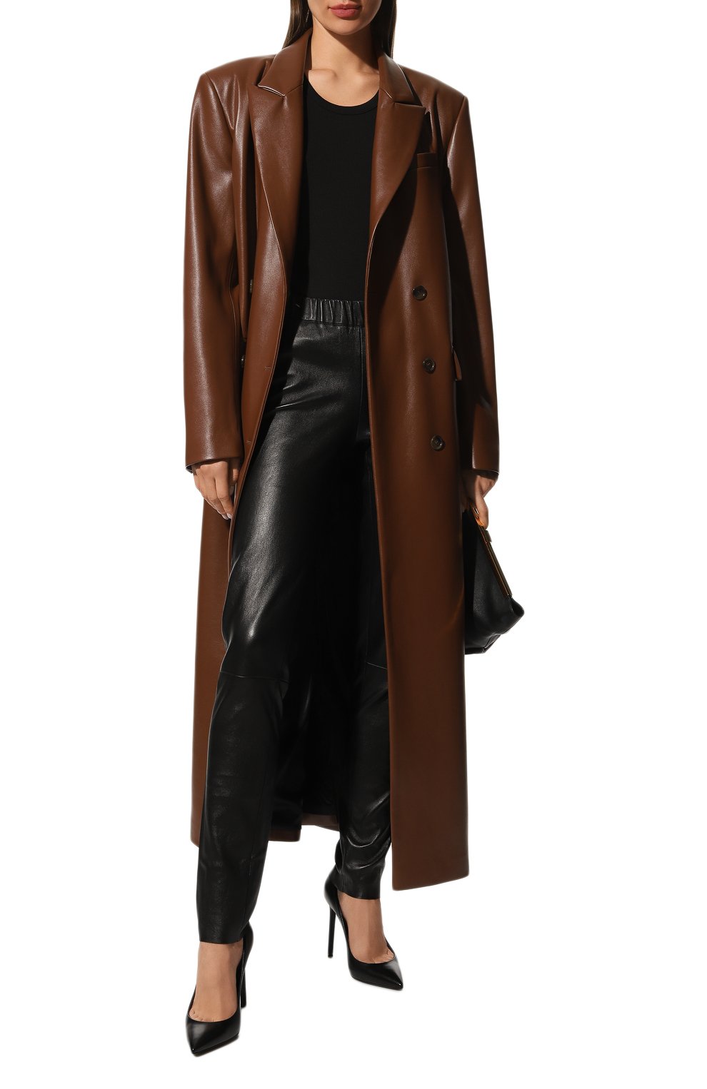 Кожаные легинсы MAX AND MOI черного цвета по цене 89950 руб., арт. PERLEGGING, фото 2 Кожаные легинсы MAX AND MOI, арт. PERLEGGING, фото 2