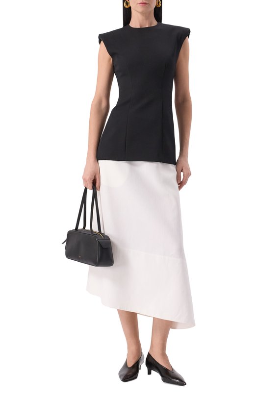 Льняная юбка Jil Sander J04MA0006/J60001 Белый  J04MA0006/J60001 Фото 2