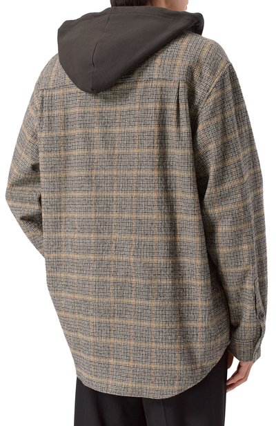 Рубашка из хлопка и шерсти UNDERCOVER, арт. UP2E4407-1, фото 4