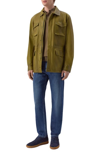 Мужская кожаная куртка KITON, арт. UW2381V0818H