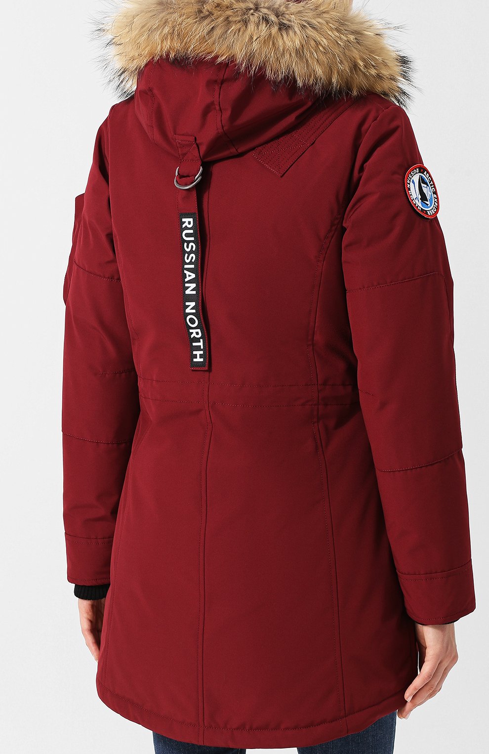 Пуховик с накладными карманами и меховой отделкой ARCTIC EXPLORER, арт. UMI_WINE, фото 4