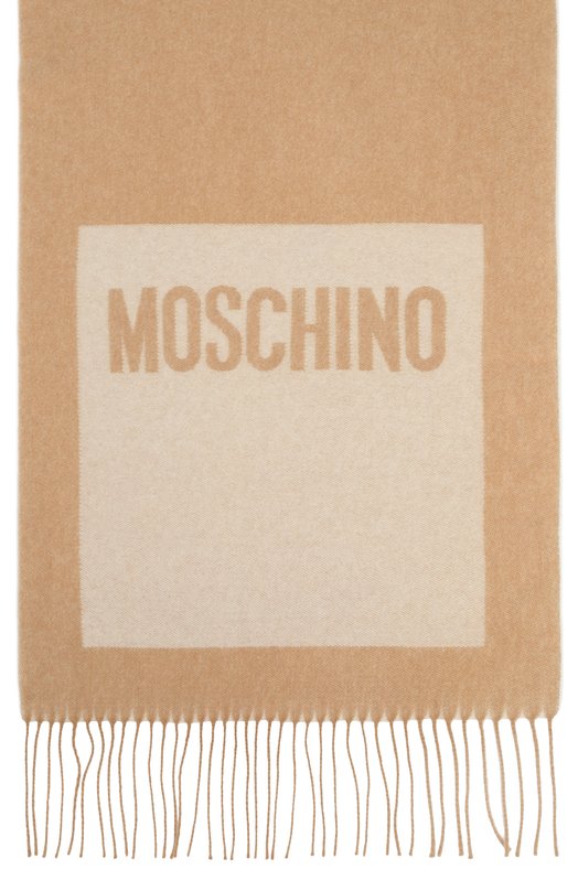 Шерстяной шарф Moschino 50239/M5857 Бежевый  50239/M5857 Фото 4