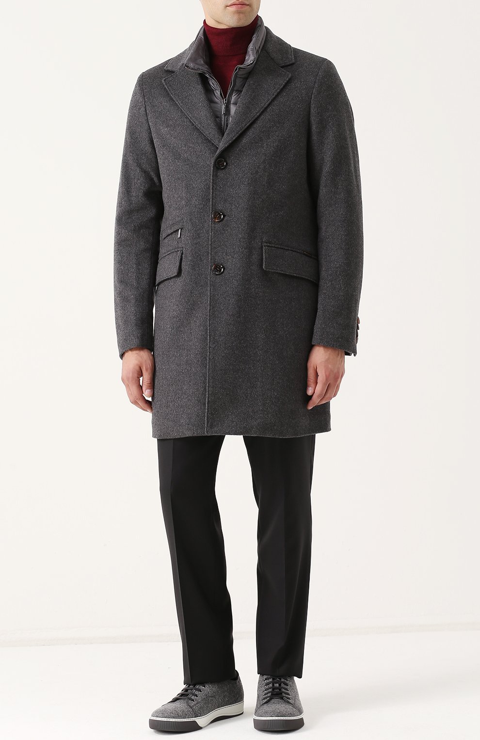 Шерстяные кеды на шнуровке LANVIN серого цвета по цене 47900 руб., арт. FM-SKDBB2-JASP-A17, фото 2 Шерстяные кеды на шнуровке LANVIN, арт. FM-SKDBB2-JASP-A17, фото 2