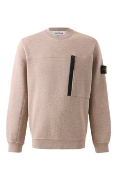Мужской хлопковый свитшот STONE ISLAND бежевого цвета, арт. 811565338 | Фото 1 (Материал сплава: Проставлено; Рукава: Длинные; Длина (для топов): Стандартные; Драгоценные камни: Проставлено; Стили: Кэжуэл; Мужское Кросс-КТ: свитшот-одежда; Принт: Без принта; Материал внешний: Хлопок)