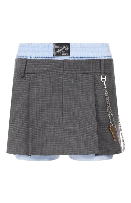 Шерстяная юбка-шорты Alexander Wang 1WC3254855 Серый 1WC3254855