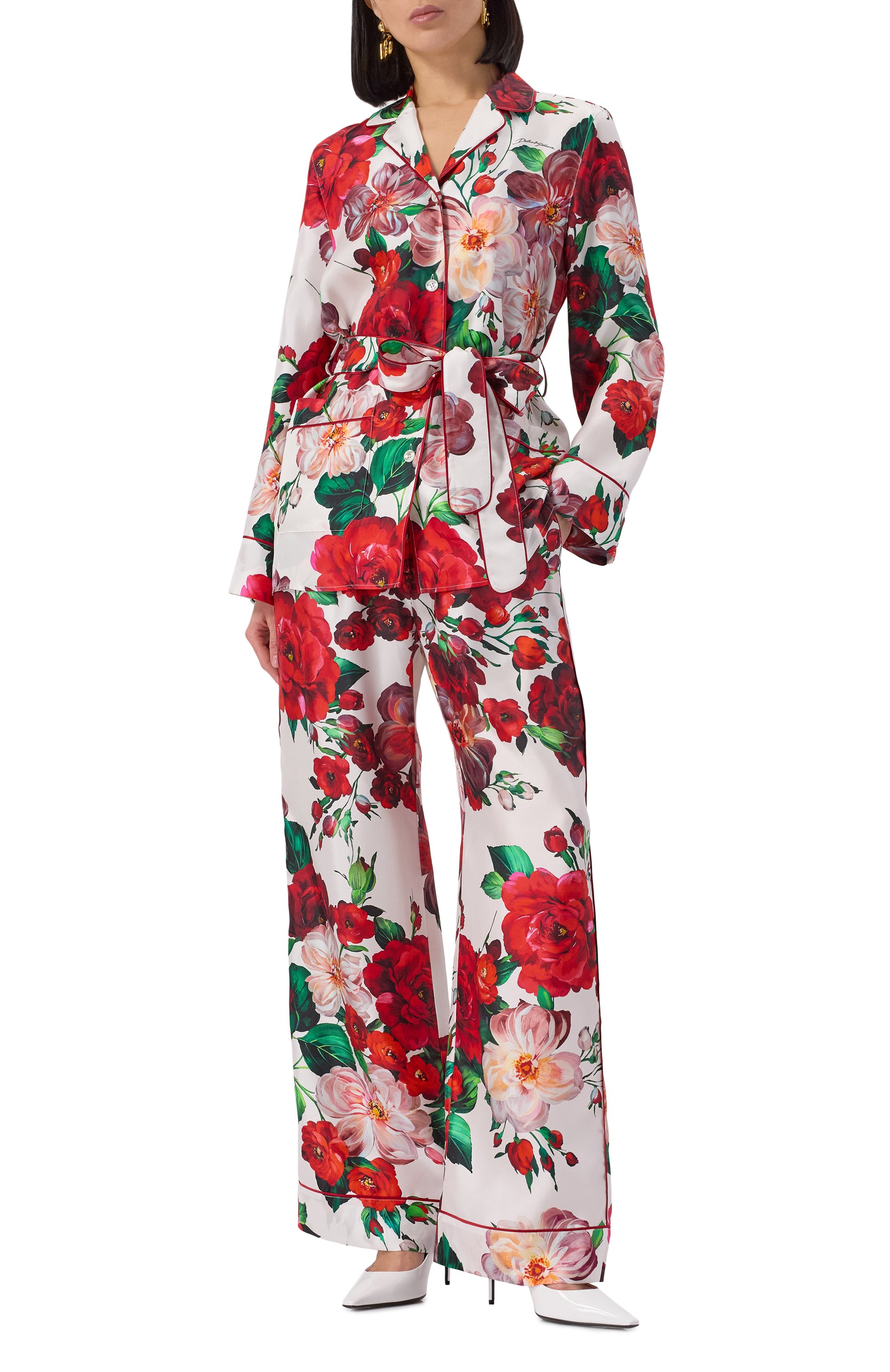 Шелковые брюки DOLCE & GABBANA, арт. FTAMPT/IS1ZD, фото 2