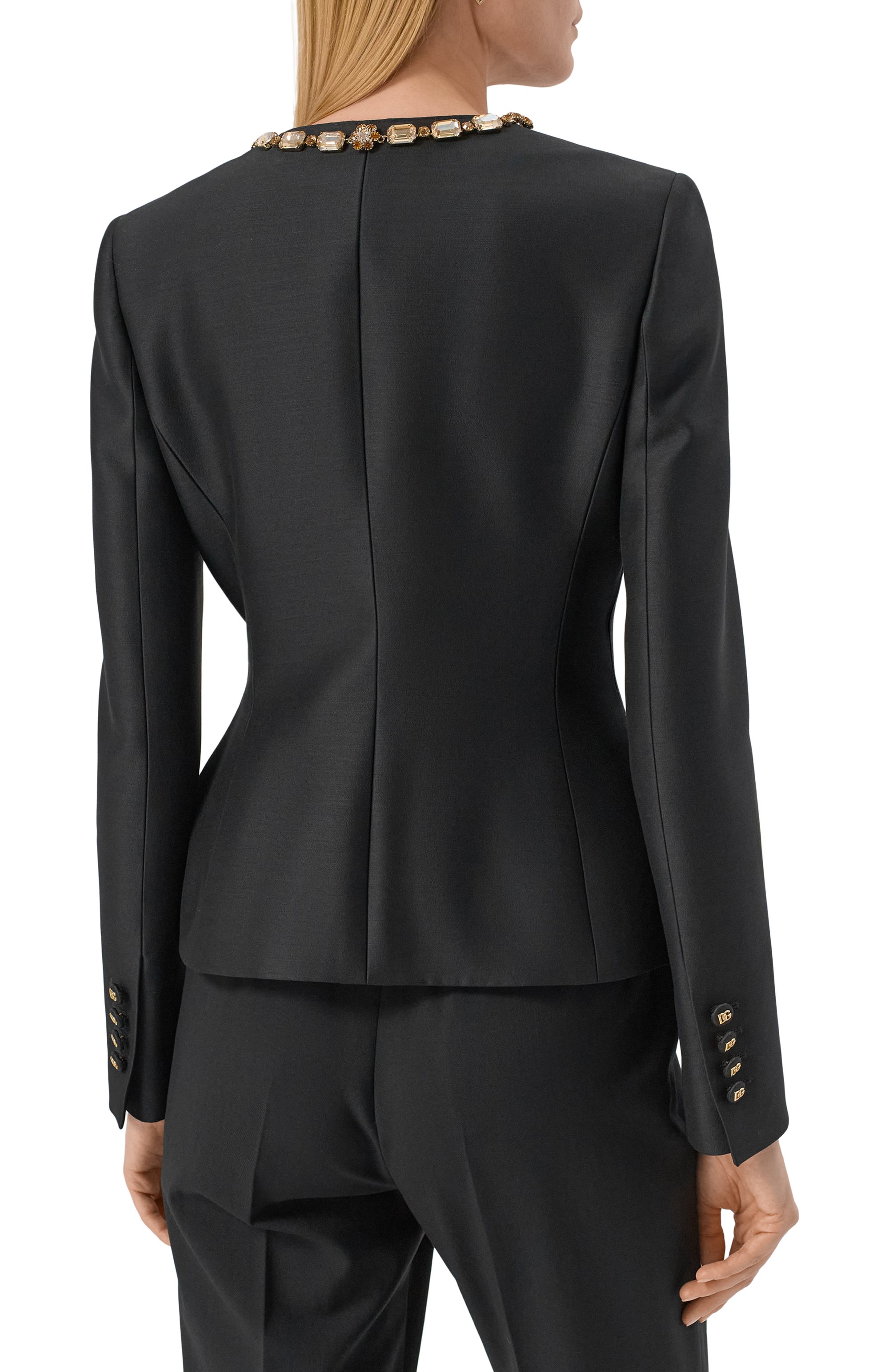 Жакет из шерсти и шелка DOLCE & GABBANA, арт. F27BIZ/FU3R1, фото 4