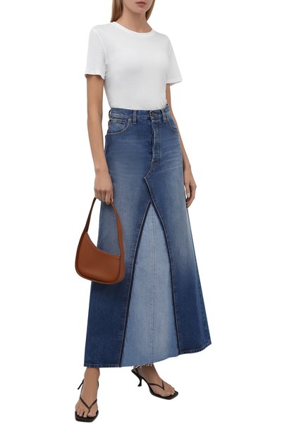 Джинсовая юбка MAISON MARGIELA голубого цвета по цене 93850 руб., арт. S51MA0458/S30561, фото 2 Джинсовая юбка MAISON MARGIELA, арт. S51MA0458/S30561, фото 2